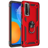 Pancéřové pouzdro pro Huawei P Smart 2021, Nox Case Ring, červené