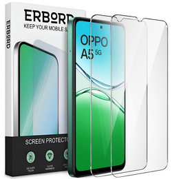 2x tvrzené sklo pro Samsung Galaxy A15 4G / A15 5G / M15, ERBORD 9H Hard Glass na displeji