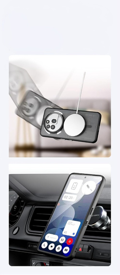 Pouzdro pro Nothing Phone 3A Pro, pro MagSafe, ERBORD Matt Case, černý