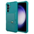Pouzdro pro Samsung Galaxy S23 FE, Card Holder Kickstand, zelené