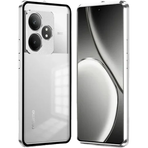 Pouzdro pro Realme GT 6 / 6T, Frame Case, stříbrné