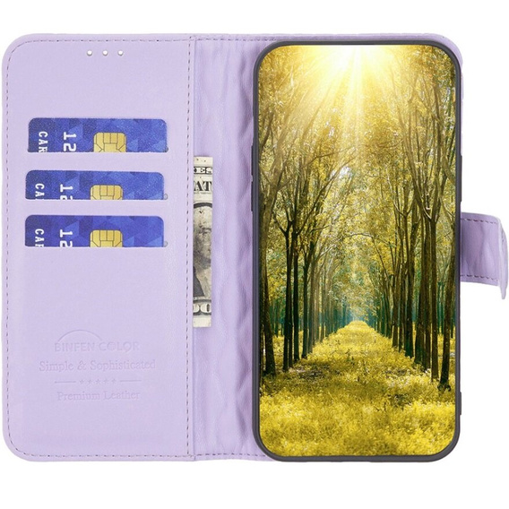 Klopové pouzdro pro Samsung Galaxy A05s, Wallet, BINFEN COLOR, fialové