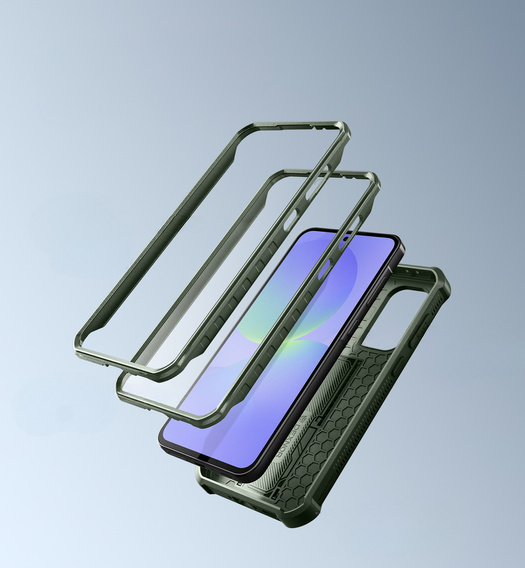 Pancéřové pouzdro pro Samsung Galaxy A36 5G, Dexnor Full Body (Two Frames), zelené