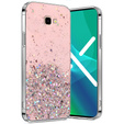 Pouzdro pro Samsung Galaxy J4 Plus, Glittery, růžové