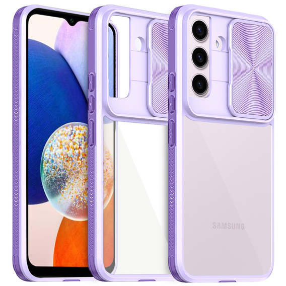 Pouzdro pro Samsung Galaxy A14 4G/5G, Slide Camera, fialové