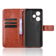 Klopové pouzdro pro Realme GT 7 / 7T, Crazy Horse Wallet, hnědé