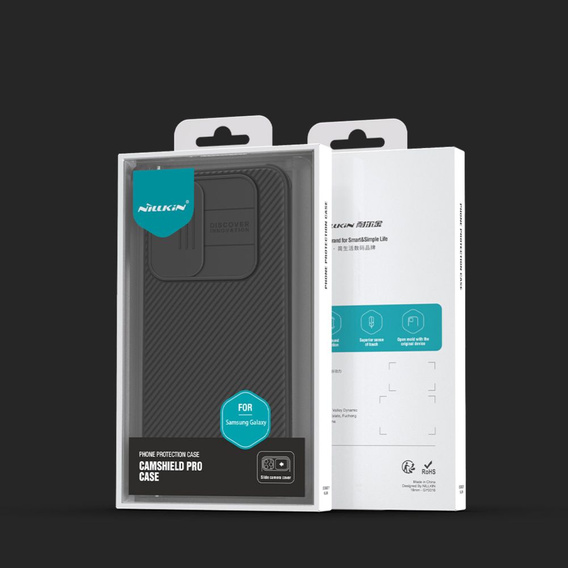 Pouzdro pro Samsung Galaxy A55 5G, obrněné Nillkin, CamShield Pro, černé