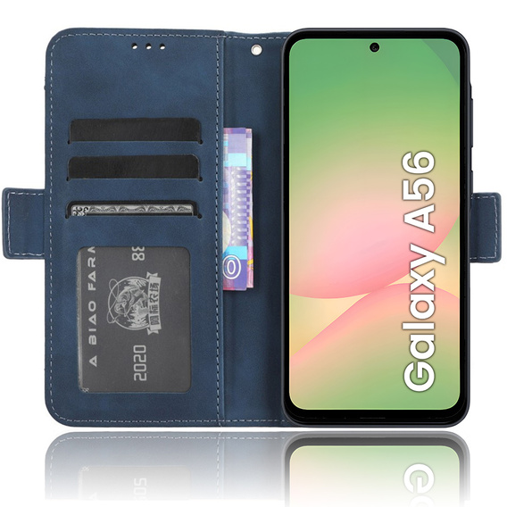 Klopové pouzdro pro Samsung Galaxy A56, Card Slot, námořnicky modré