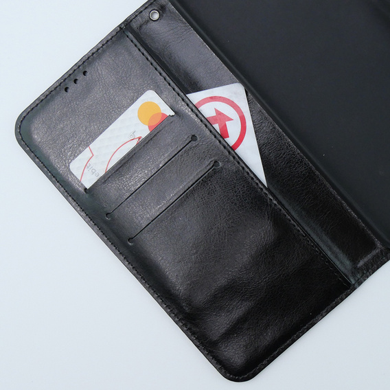 Klopové pouzdro pro Motorola Moto G54 5G, Crazy Horse Wallet, černé