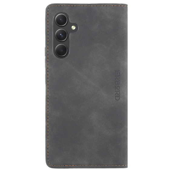 Pouzdro pro Samsung Galaxy A54, ERBORD Vintage peněženka s klopou, černé