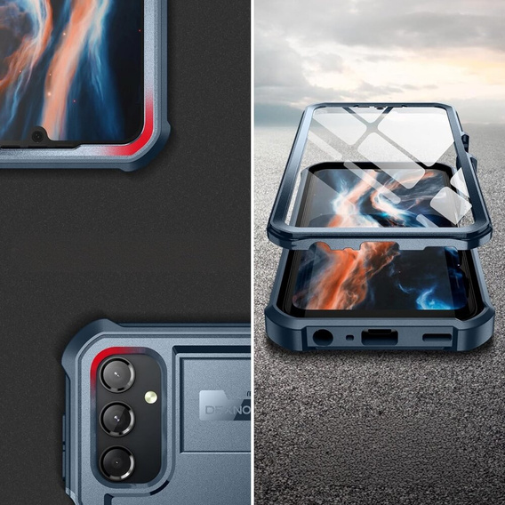 Pancéřové pouzdro pro Samsung Galaxy A25 5G, Dexnor Full Body (Two Frames), námořnicky modré