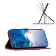 Klopové pouzdro pro Samsung Galaxy A35 5G, BINFEN Wallet, tmavě fialové