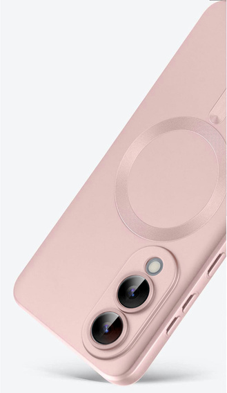 Pouzdro pro Samsung Galaxy S25 Edge, ColorMag, pro MagSafe, růžové + tvrzené sklo 9H