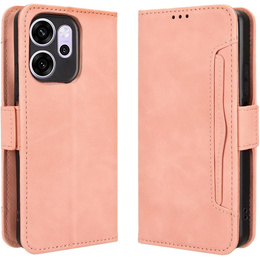 Flipové pouzdro pro Oppo Reno 14F, slot na karty, peněženka, růžové