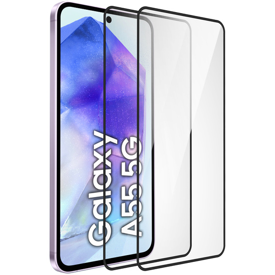 2x tvrzené sklo ERBORD 3D pro Samsung Galaxy A55 5G pro celý displej