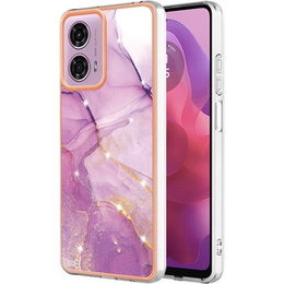 Ochranné pouzdro pro Motorola Moto G24 / G24 Power / G04, Marble Slim Case, fialové