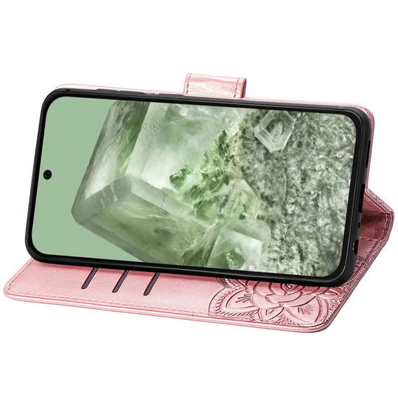 Klopové pouzdro pro Google Pixel 8A, Butterfly, růžové rose gold