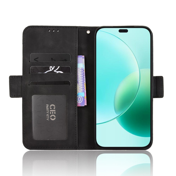 Klopové pouzdro pro Honor 400 Lite, Card Slot, černé