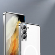 Ochranné pouzdro na fotoaparát pro Samsung Galaxy S21 FE 5G, CamShield MagSafe, průhledná / stříbrná