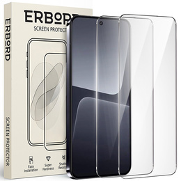 2x tvrzené sklo pro Xiaomi 13, ERBORD 9H Hard Glass na displeji
