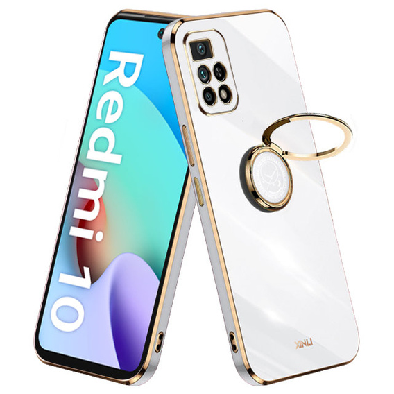 Pouzdro pro Xiaomi Redmi 10, Electro Ring, bílé
