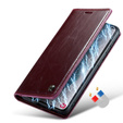 CASEME flipové pouzdro pro Samsung Galaxy S21, Waxy Textured, červené