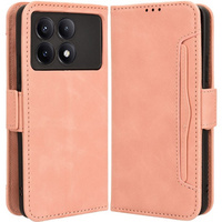 Klopové pouzdro pro Xiaomi Poco F6 Pro, Card Slot, růžové