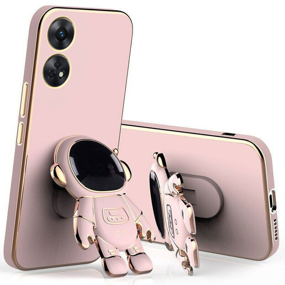 Pouzdro pro Oppo Reno8 T, Astronaut, růžové