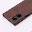 Pouzdro pro Oppo A78 5G, ERBORD Vintage peněženka s klopou, káva