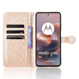 Flipové pouzdro pro Motorola Moto G86 5G, Wallet Rhombus, zlaté