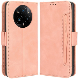 Klopové pouzdro pro Realme 14 Pro 5G, Card Slot, růžové