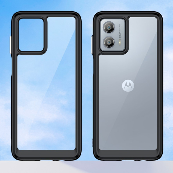 Pouzdro pro Motorola Moto G53 5G, Fusion Hybrid, transparentní / černé