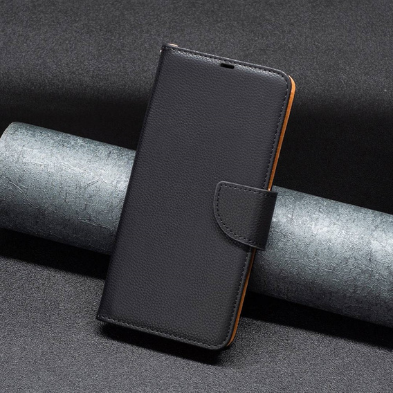Klopové pouzdro pro Samsung Galaxy A54 5G, Wallet Litchi Magnet, černé