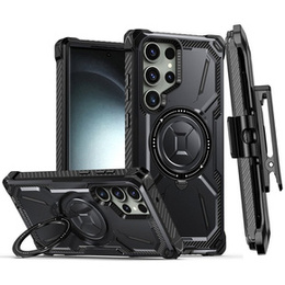 Pouzdro pro Samsung Galaxy S23 Ultra, Heavy Duty Ring Belt Clip, černé