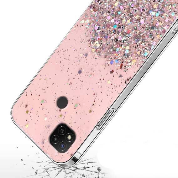 Pouzdro pro Xiaomi Redmi 9C, Glittery, růžové