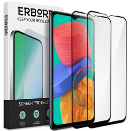 2x tvrzené sklo pro Samsung Galaxy M33/M12/A32/A12 5G, ERBORD 3D pro celý displej