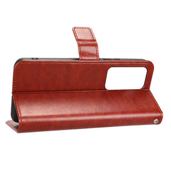Klopové pouzdro pro Xiaomi 12T / 12T Pro, Crazy Horse Wallet, hnědé