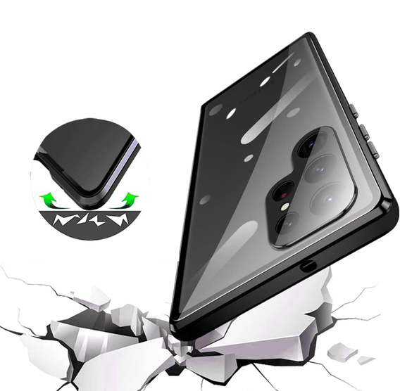 Pouzdro pro Samsung Galaxy S25 Ultra, Magnetic Dual Glass, černé