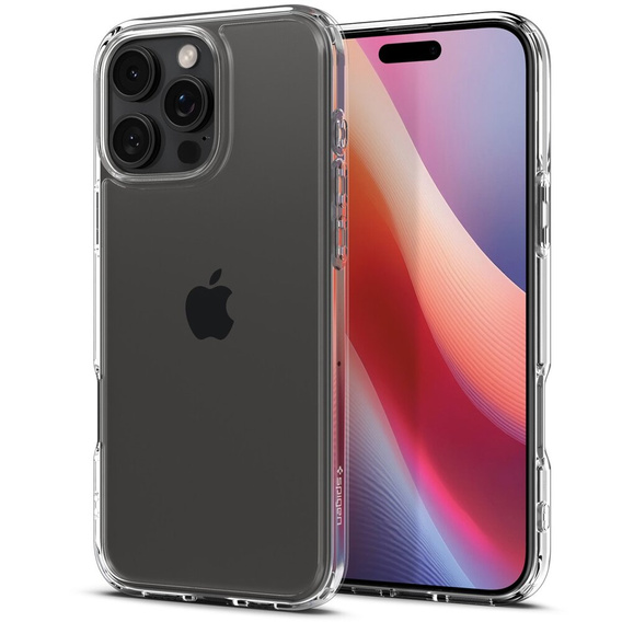 Pouzdro Spigen pro iPhone 16 Pro Max, Ultra Hybrid, průhledné + 9H tvrzené sklo