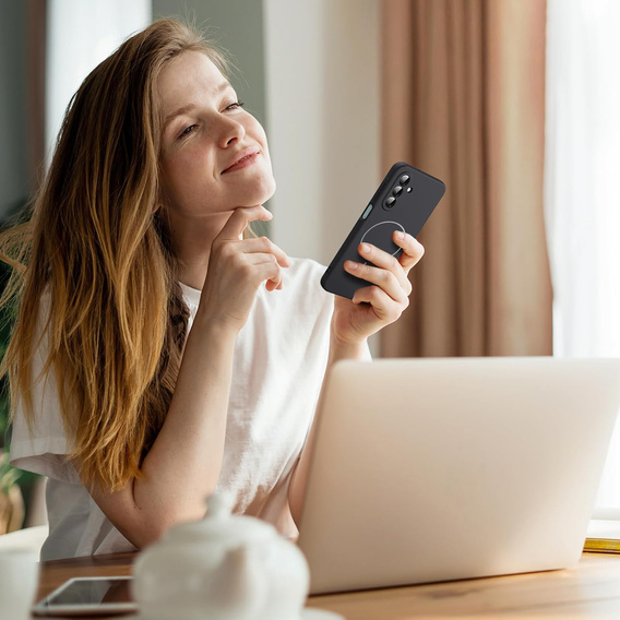 Silikonový obal pro Samsung Galaxy A17 5G, pro MagSafe, černý