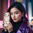 Pancéřové pouzdro MagSafe čiré s oranžovými boky pro iPhone 17 Pro Max