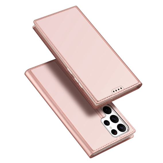 Pouzdro Dux Ducis pro Samsung Galaxy S23 Ultra, Skinpro, růžové rose gold