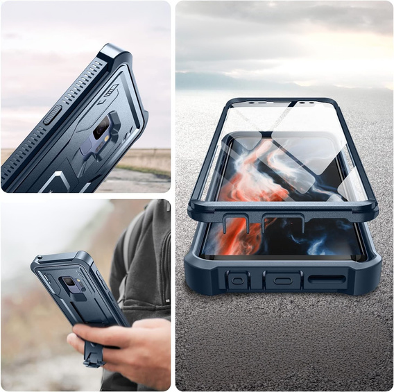 Pancéřové pouzdro pro Samsung Galaxy S9, Dexnor Full Body, modré