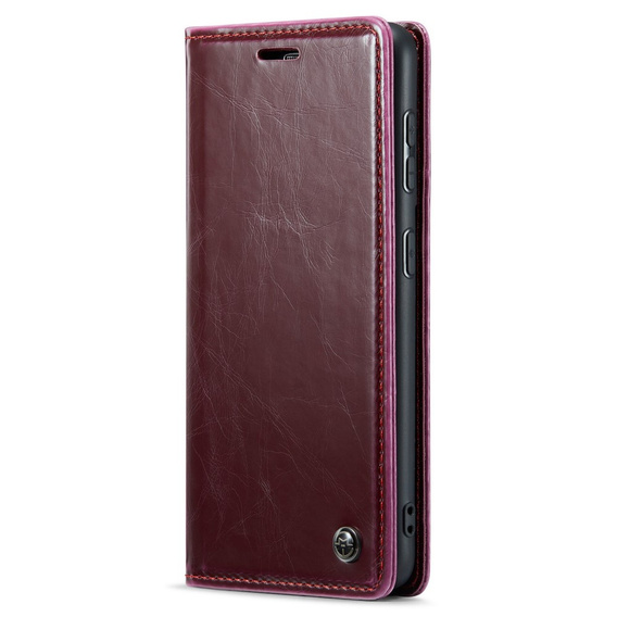CASEME flipové pouzdro pro Samsung Galaxy S21 FE, Waxy Textured, červené