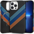 Pouzdro pro iPhone 13 Pro Max, Carbon Fiber MagSafe, námořnicky modré