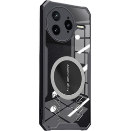 Pouzdro pro Xiaomi Poco F7 Ultra, s magnetickou fólií, transparentní / černé