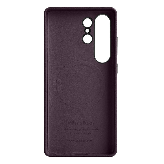 Pouzdro MELKCO pro Samsung Galaxy S25 Ultra, kožené, fialové