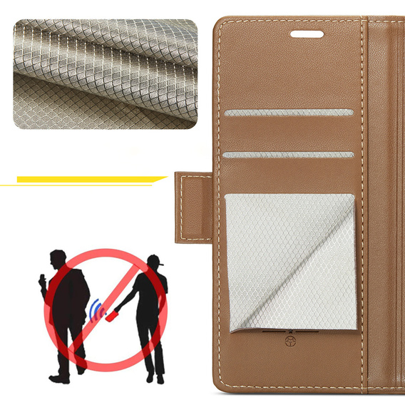 CASEME Litchi Peněženkové flipové pouzdro pro Samsung Galaxy Z Fold7 5G