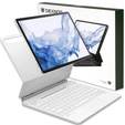 Pouzdro s klávesnicí pro Samsung Galaxy Tab S7+ / S7 FE / S9+ / S8+ / S9 FE+ / S10+, Dexnor Magnetic Keyboard Touchpad, bílé
