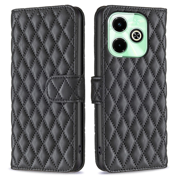 Klopové pouzdro pro Infinix Hot 40i, Wallet, BINFEN COLOR, černé